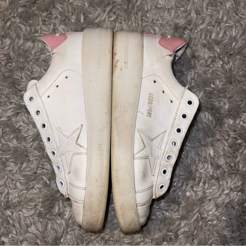 Authentic Golden Goose Pure -Star Sneakers 37 Women Pink/White - Picture 4 of 14